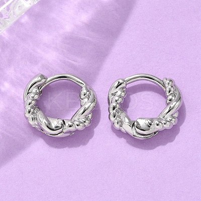 Brass Hoop Earrings EJEW-Q015-03P-01-1