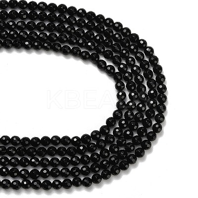 Natural Black Onyx Beads Strands G-C280-B01-6mm-1