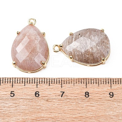 Natural Sunstone Pendants G-M431-10G-09-1