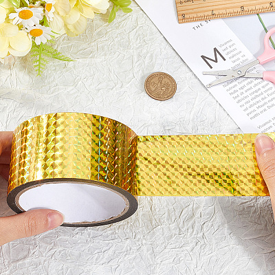 50M Laser Shining Bopp Plastic Scrapbook Decorative Adhesive Tapes AJEW-WH20002-57B-03-1