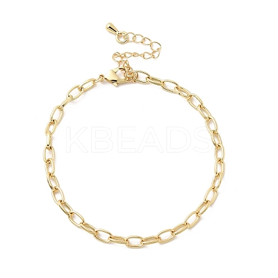 Brass Cable Chain Bracelet for Women BJEW-A065-10G-1