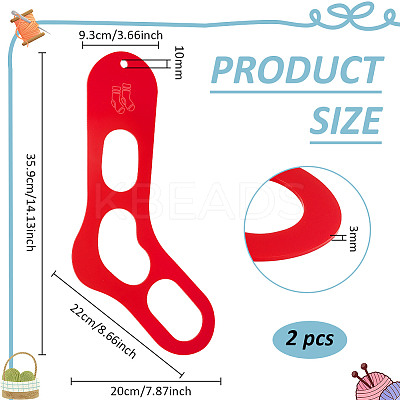 Acrylic Socks Template OACR-WH0111-104A-02-1