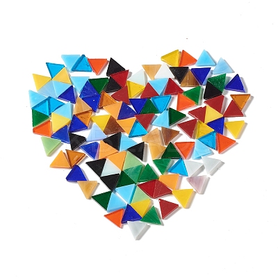 Triangle Mosaic Tiles Glass Cabochons DIY-P045-09-1