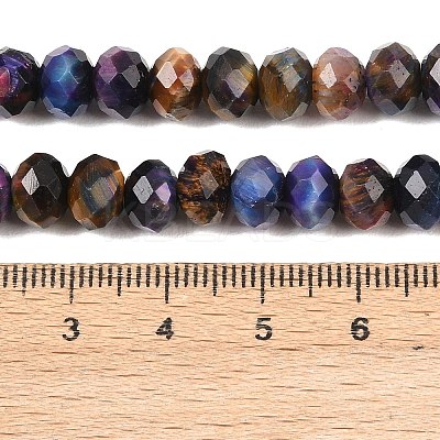 Natural Tiger Eye Beads Strands G-C259-A49-5x8mm-1