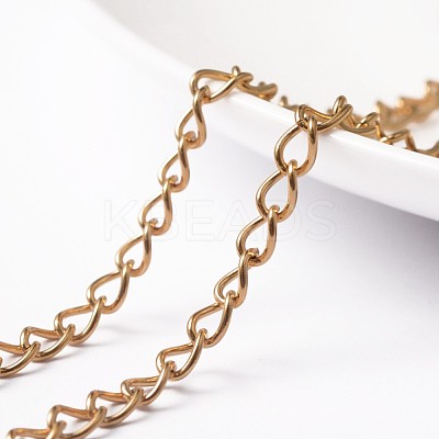 3.28 Feet 304 Stainless Steel Curb Chains X-STAS-D414-07-1