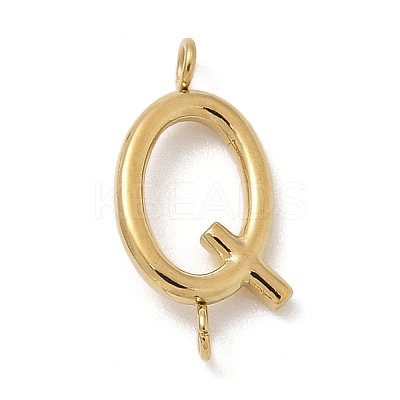 304 Stainless Steel Letter Connector Charms LS-STAS-M108-01G-17-1