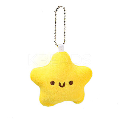 Cute Star Plush Pendant Decoration LS-AJEW-U004-01-1