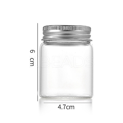 Column Glass Screw Top Bead Storage Tubes CON-WH0086-094B-01-1