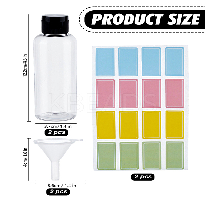 2Pcs 100ml Plastic Bottles AJEW-LP0004-35-1