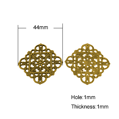 Tibetan Style Filigree Joiners LS-TIBEP-A2690-AG-FF-1