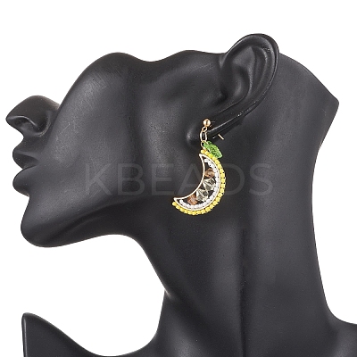 fruits Glass Stud Earrings EJEW-MZ00524-03-1