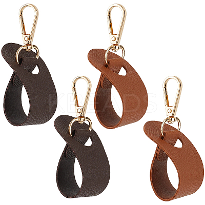 4Pcs 2 Colors Imitation Leather Hat Clips FIND-GF0008-14D-1