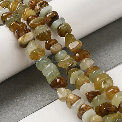 Natural Xiuyan Jade Beads Strands G-B078-G04-01-1