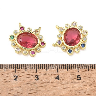 Brass Cubic Zirconia Pendants KK-G419-04G-03-1