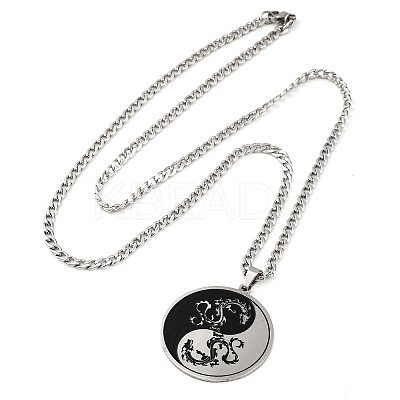 201 Stainless Steel Pendant Necklaces LS-NJEW-C066-07P-1