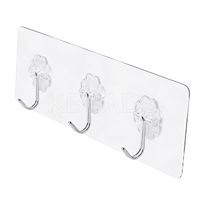 Self-adhesive Acrylic Wall Hook Hangers AJEW-TADJ0001-09A-02-1