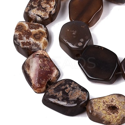Dyed Natural Agate Beads Strands G-Q606-23E-01-1
