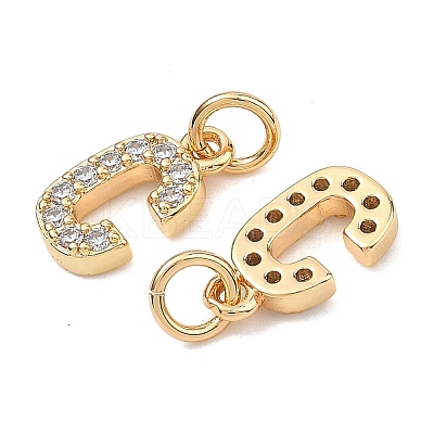 SHEGRACE Brass Micro Pave Clear Cubic Zirconia Pendants XGRQ29929-394G-C-1