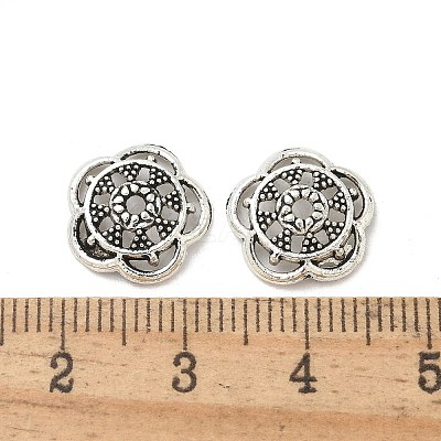 Tibetan Style Alloy Bead Caps TIBE-P003-75AS-1