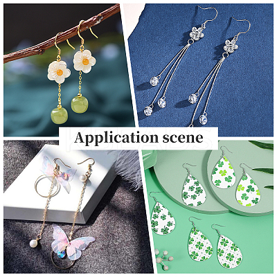 200Pcs 304 Stainless Steel Stud Earring Hooks and 200Pcs Jump Rings STAS-UN0034-93-1