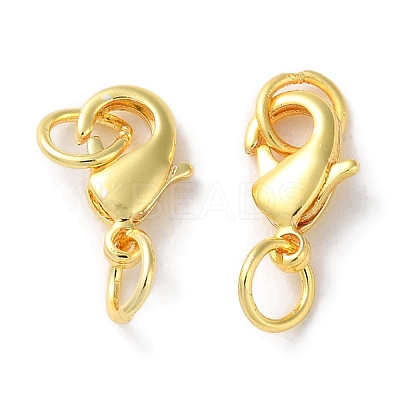 Rack Plating Brass Lobster Claw Clasps LS-KK-F090-26G-01-1