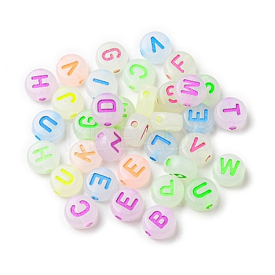 Transparent Luminous Acrylic Beads OACR-I006-04A-1