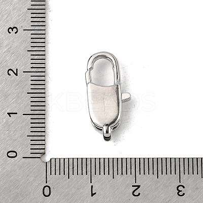 Brass Clear Cubic Zirconia Lobster Claw Clasps KK-Z078-45B-P-1