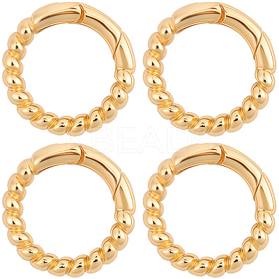 6Pcs Brass Spring Gate Clasps FIND-SC0020-67B-1
