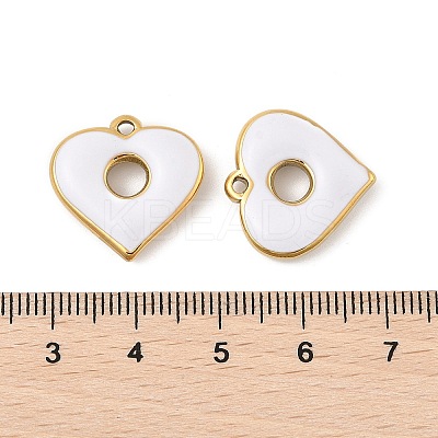 304 Stainless Steel Enamel Pendants STAS-P380-06G-03-1