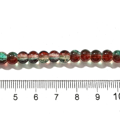Crackle Glass Beads Strands CCG-C002-6mm-04-1