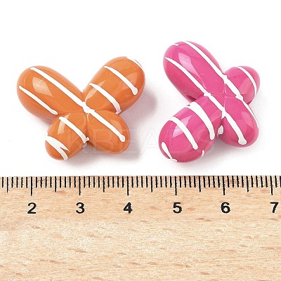 Spray Painted Opaque Acrylic Beads MACR-C040-03-1