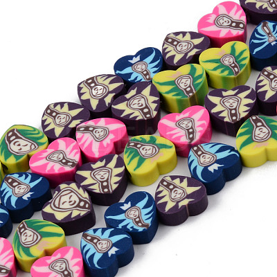Handmade Polymer Clay Beads Strands CLAY-N008-005-1