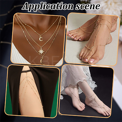 DIY Brass Curb Chain Bracelet Necklace Making Kit DIY-BBC0001-87G-1
