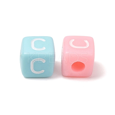 Opaque Acrylic European Beads AC-CBA7A73-01C-1