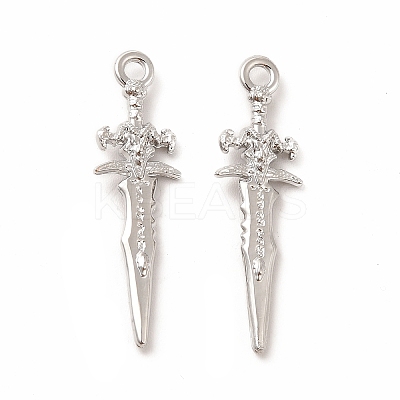 Rack Plating Alloy Pendants PALLOY-E025-22P-1