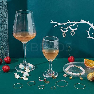 304 Stainless Steel Wine Glass Charms Rings STAS-UN0001-72G-1