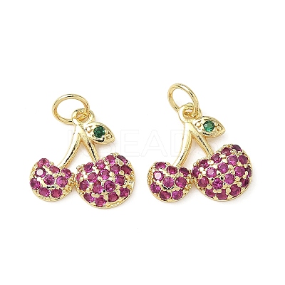 Brass Micro Pave Cubic Zirconia Pendants KK-L243-02G-02-1