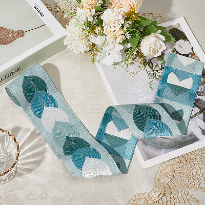 3M Polyester Jacquard Leaf Ribbon for Garment Accessories OCOR-CY0002-12A-1