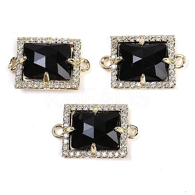 Natural Obsidian Faceted Rectangle Links G-I375-07G-01-1