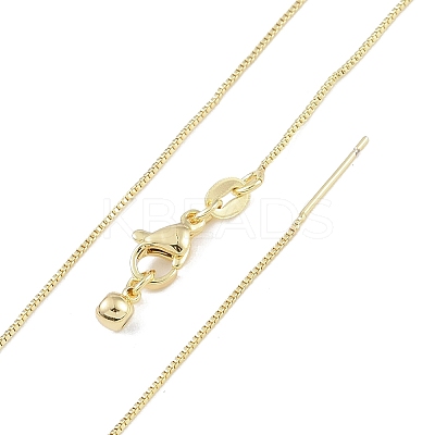 Brass Box Chain Adjustable Slider Necklaces for Women NJEW-U008-05G-1