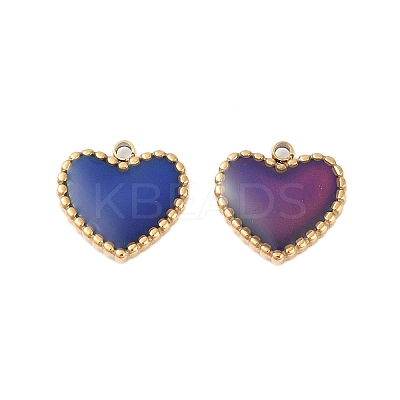Ion Plating(IP) Temperature Color Change 304 Stainless Steel Enamel Charms STAS-P366-46G-1