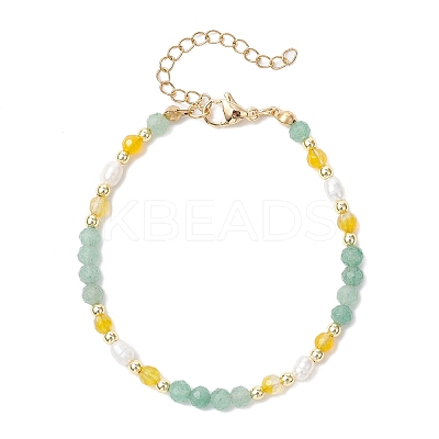 Natural Green Aventurine Beaded Bracelets BJEW-JB11763-04-1