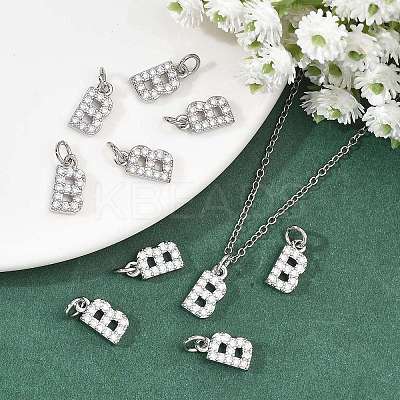 SHEGRACE Brass Micro Pave Clear Cubic Zirconia Pendants XGRQ29042-394P-B-1
