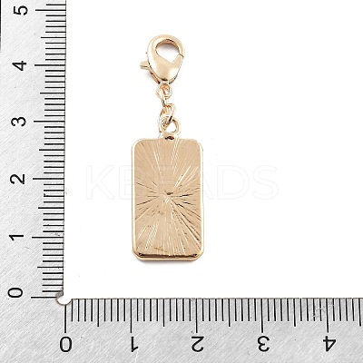 Alloy Rhinestone & Enamel Pendant Decoration HJEW-P021-01J-G-1