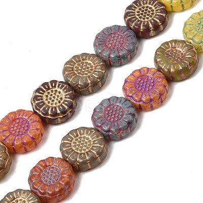 Painted Glass Beads Strands GLAA-Z021-06A-1
