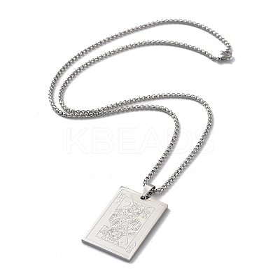 Non-Tarnish 201 Stainless Steel Pendant Necklace NJEW-K253-12P-1