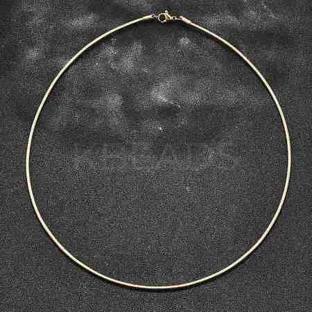 Casual Style 304 Stainless Steel Snake Chain Choker Necklaces X-STAS-O037-05G-1