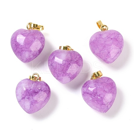 Dyed Natural Jade Pendants G-J386-H14-G-1