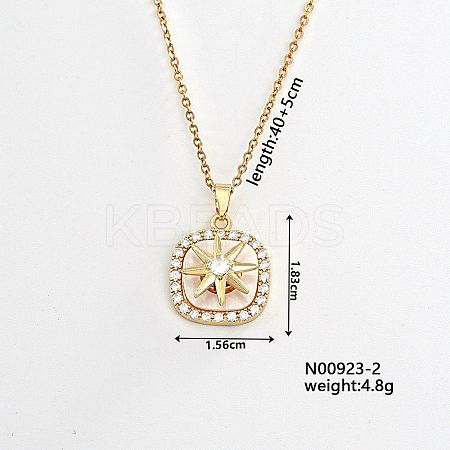 Simple and Versatile Brass Pendant Necklacs DU3795-2-1
