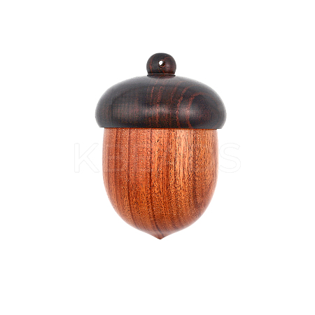 Spray Painted Wooden Acorn Box Jewelry Big Pendants WOOD-WH0124-13-1